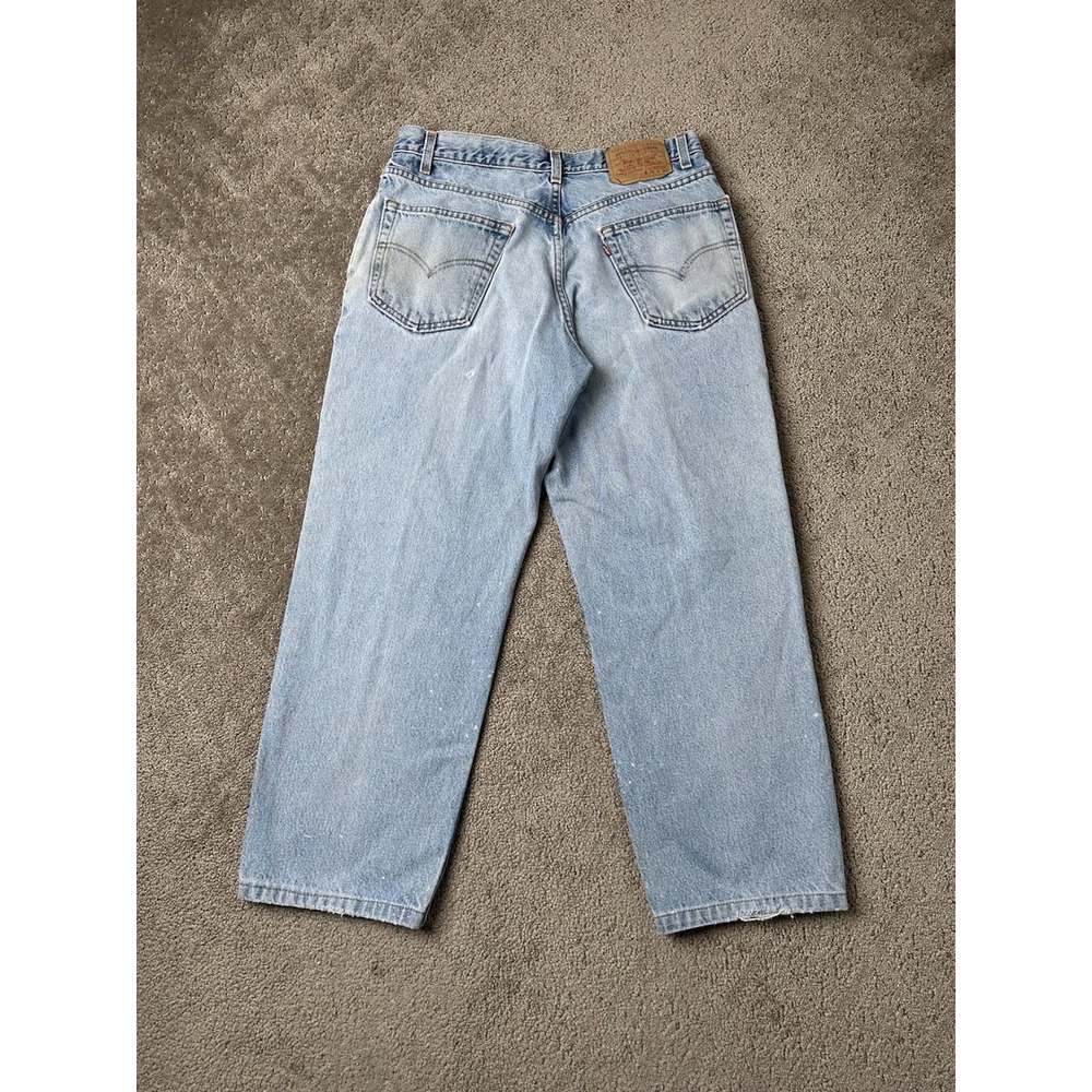 Vintage Levi's 468 Relaxed Straight Leg Light Wash Distressed USA, Size W34 L30